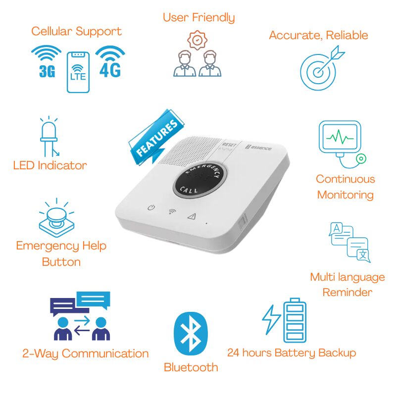 Galaxy Home Medical Alert console features