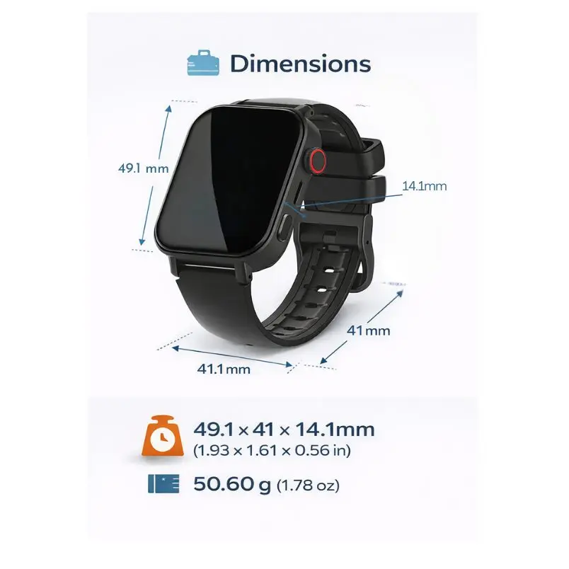 Galaxy On Go Medical alert watch with fall detection weight and dimensions